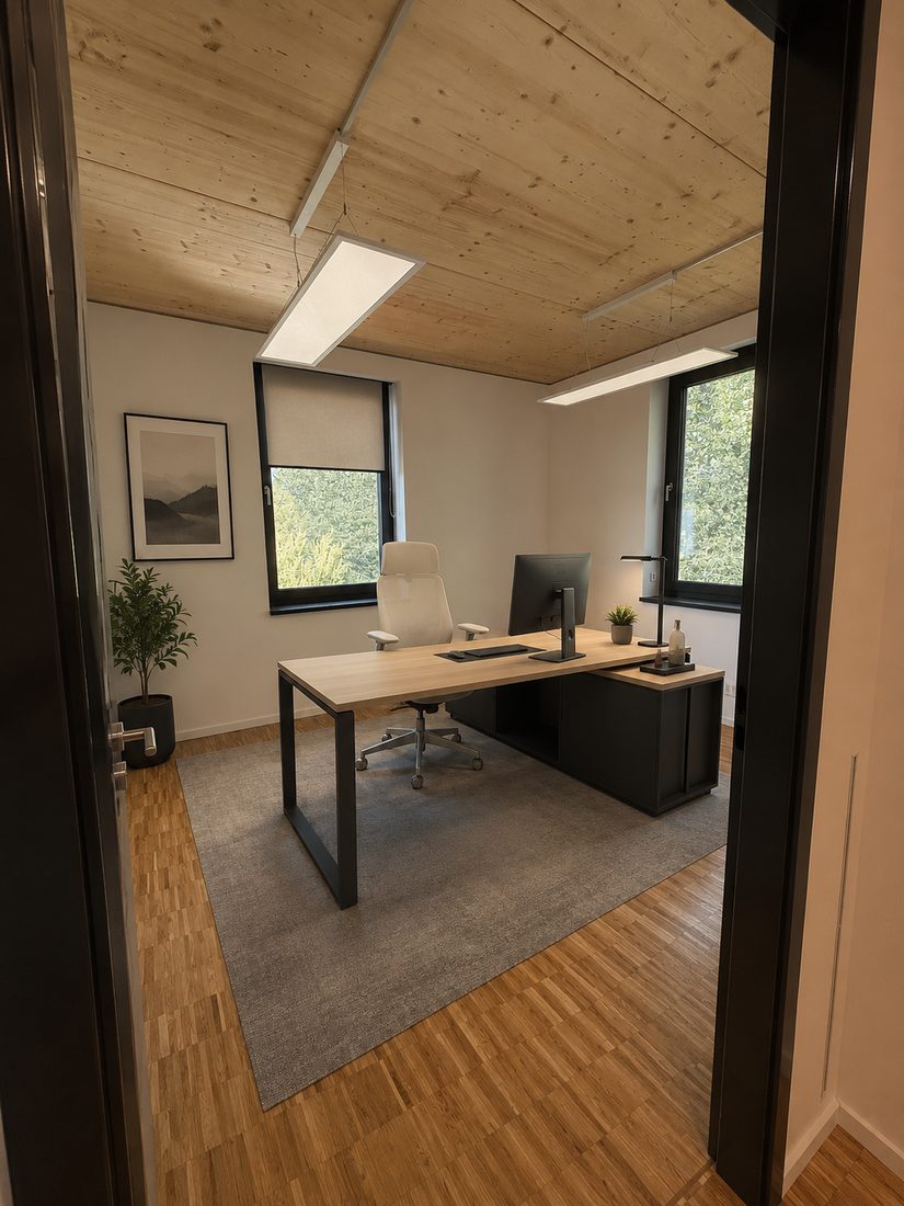 Innenansicht Einzelbüro – Visualisierung